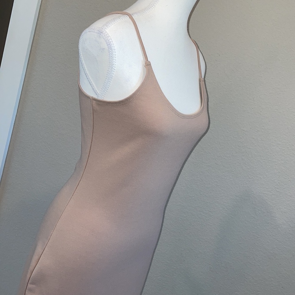 Mini Body-con Dress Color Tan Size L - Picture 4 of 12